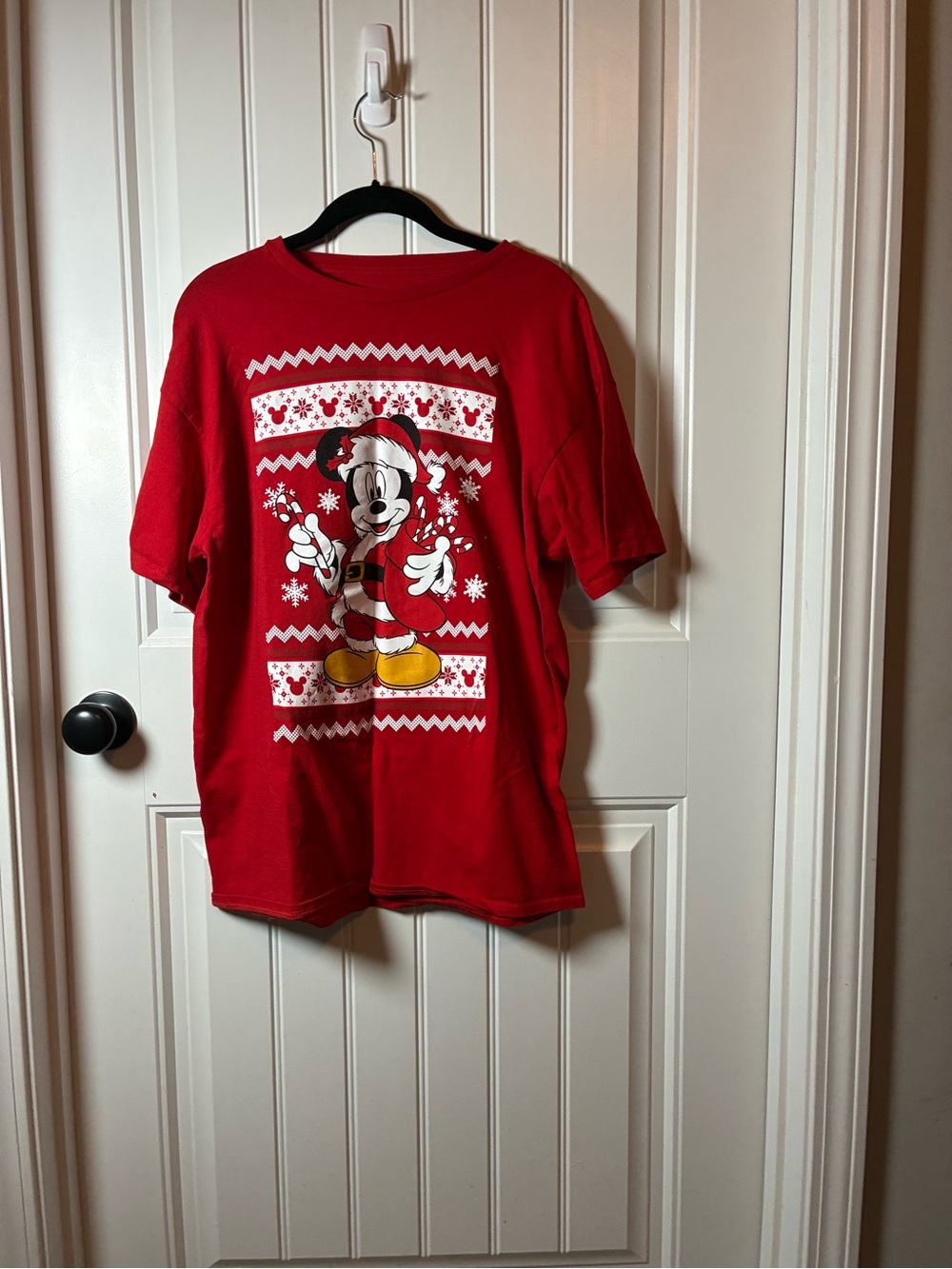 Disney Red Mickey Mouse Christmas Graphic Tee